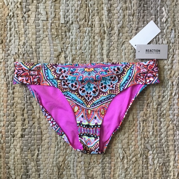 Kenneth Cole Ruched Paisley Bikini Bottom - Picture 4 of 10